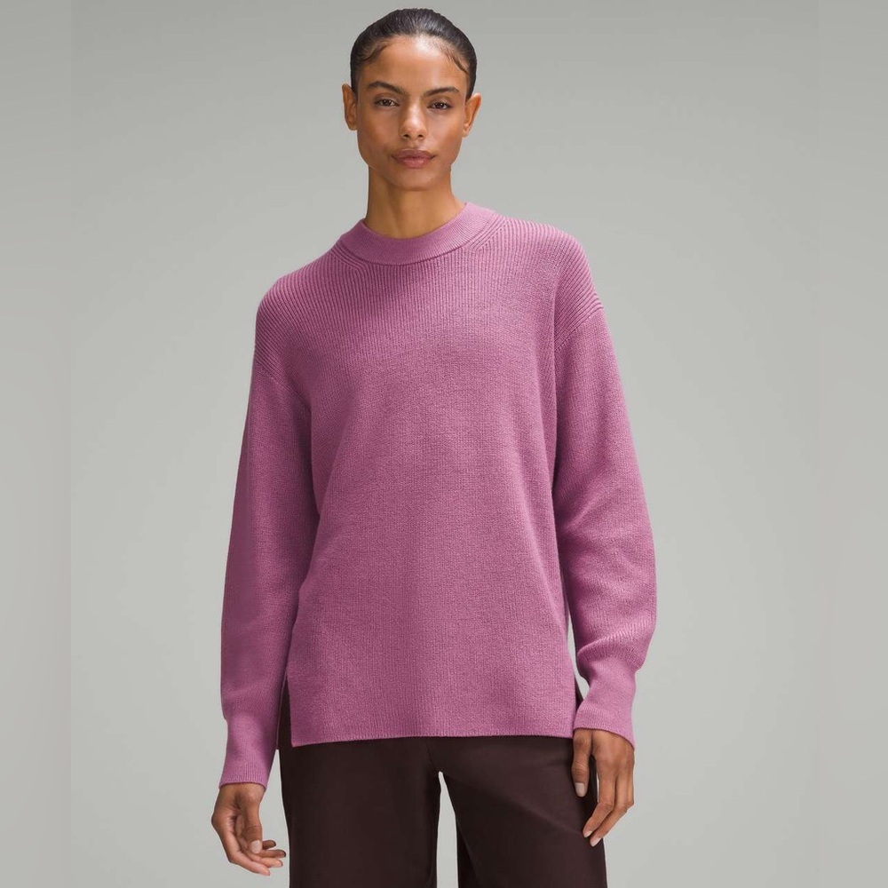 lululemon athletica Pink Crew Neck Sweater